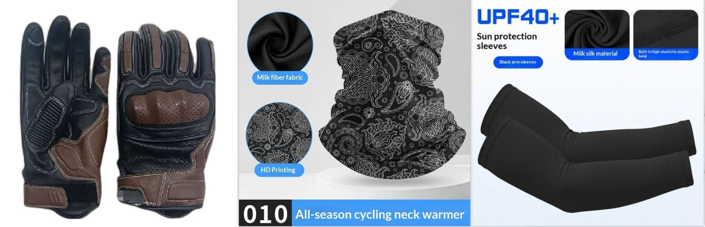 Motorcycle Riding Gloves - Outdoor Protective Gear for Riders with Anti-Slip Palm and Durable Construction