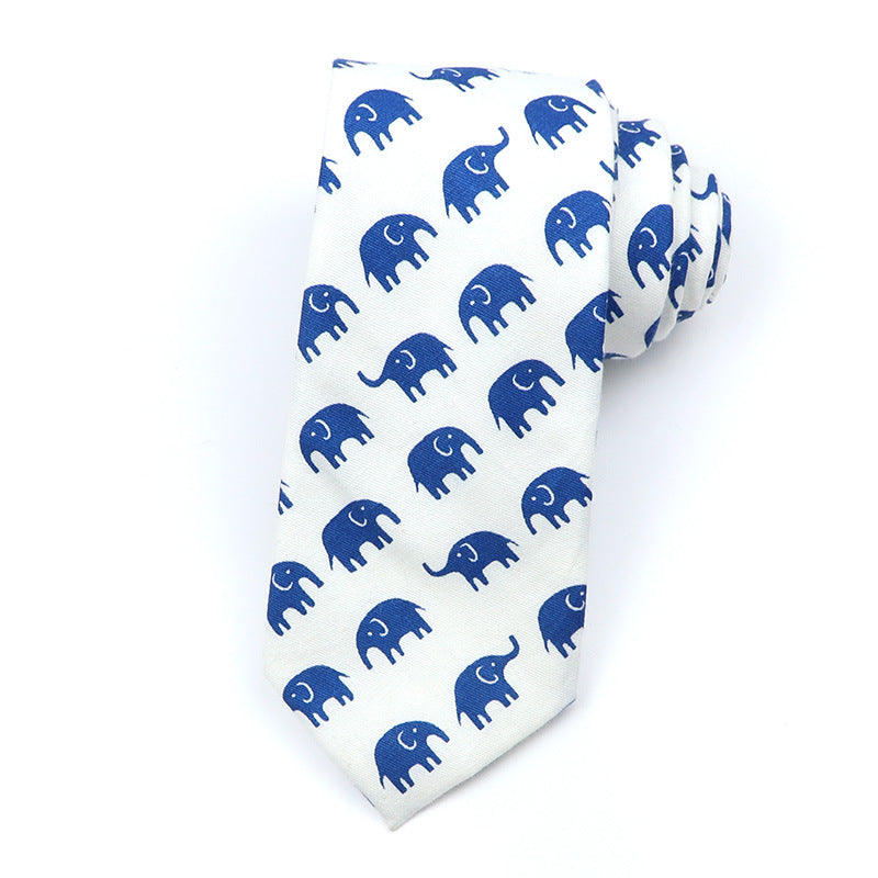 Korean Style Narrow Men's Clothing Cotton Tie