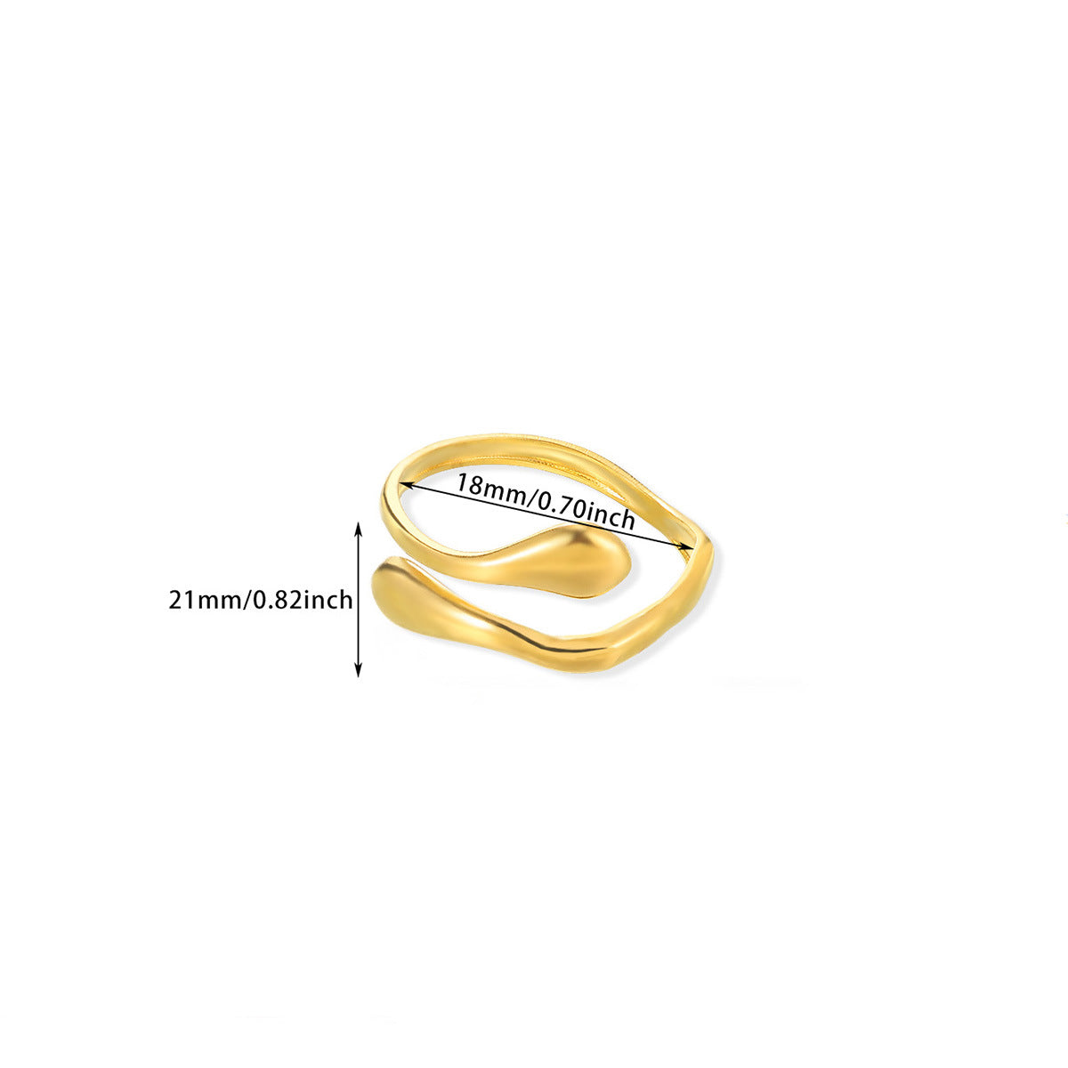 Geometric Line-cut Hollow Mens And Womens Ring