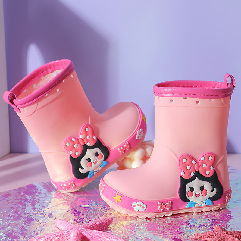 Girls' Kindergarten Non-slip Princess Rain Boots