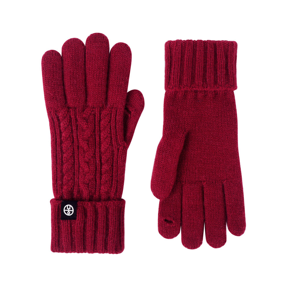 Knitted Gloves For Winter Outdoor Cycling