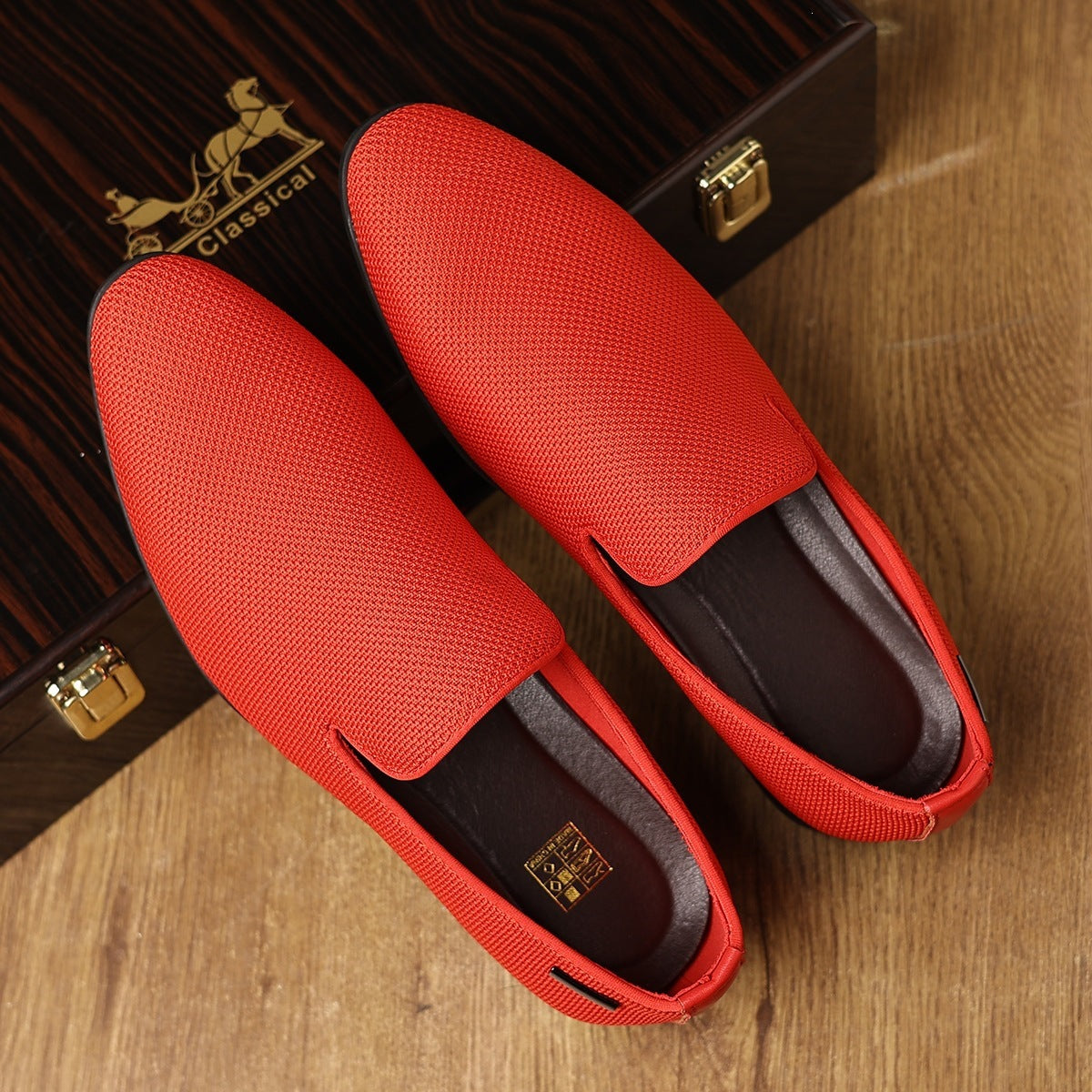 Casual Pointed-toe Leather Shoes Mens Breathable Formal Footwear