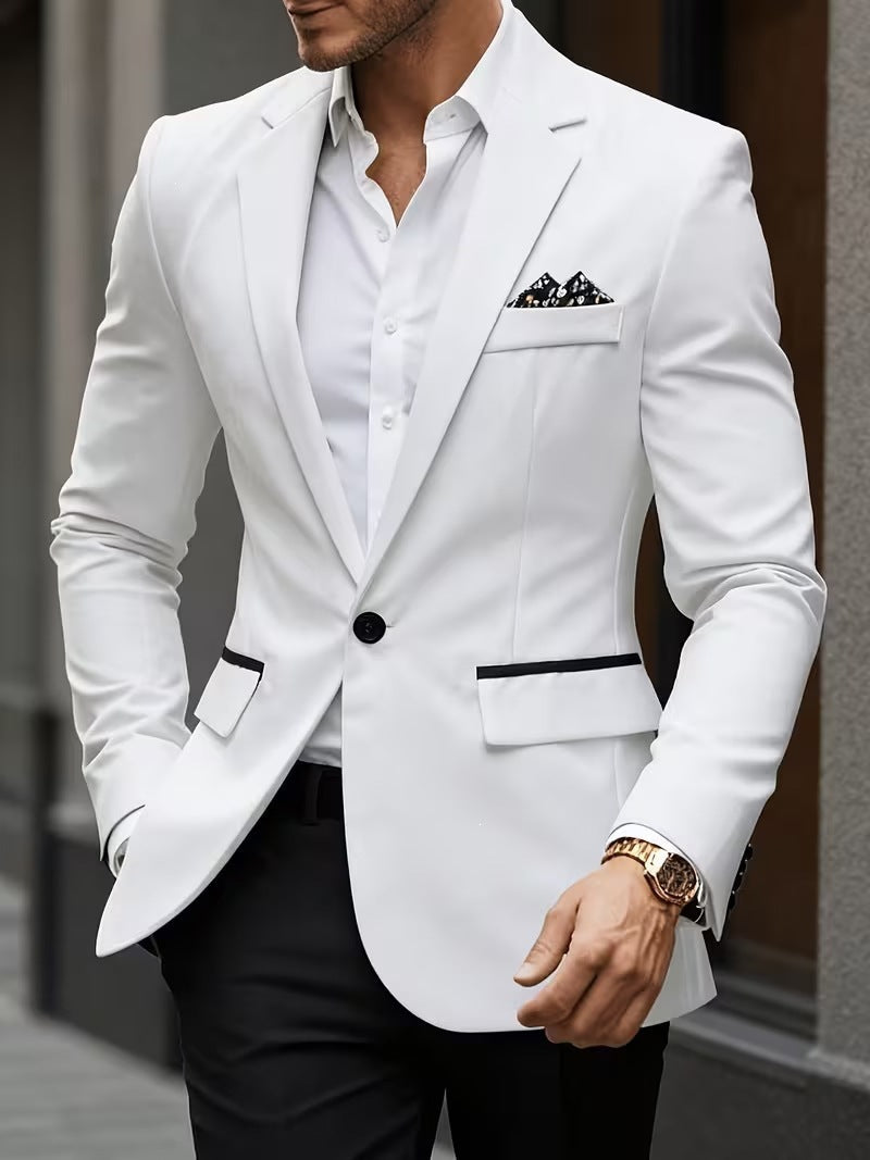 European-size Youth Business-Casual Color-Block Suit