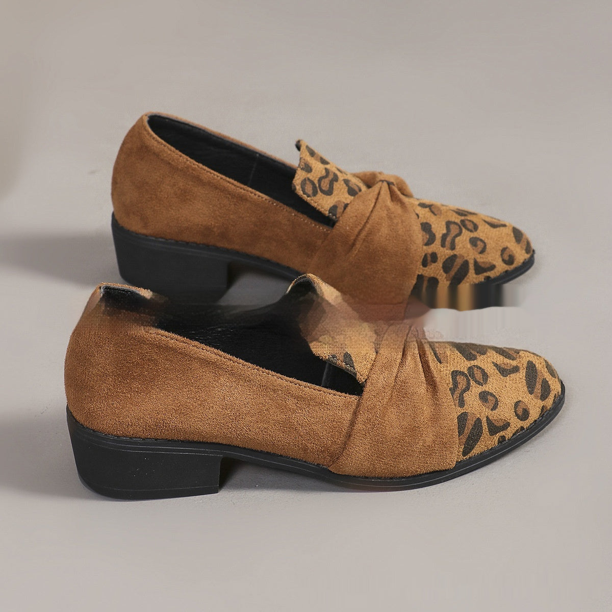 Bow Leopard Print Casual Pumps Women