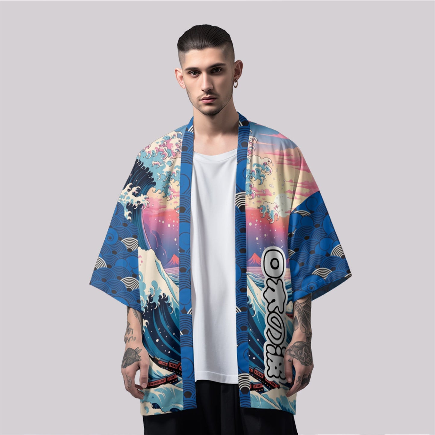 K24 Kimono Blaue Wellen