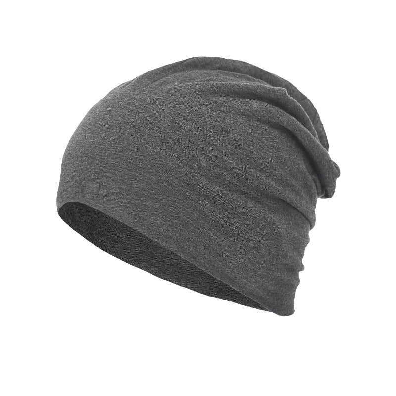 All-season, Versatile Solid-color Slouchy Beanie With A Knitted Wrap-around Design
