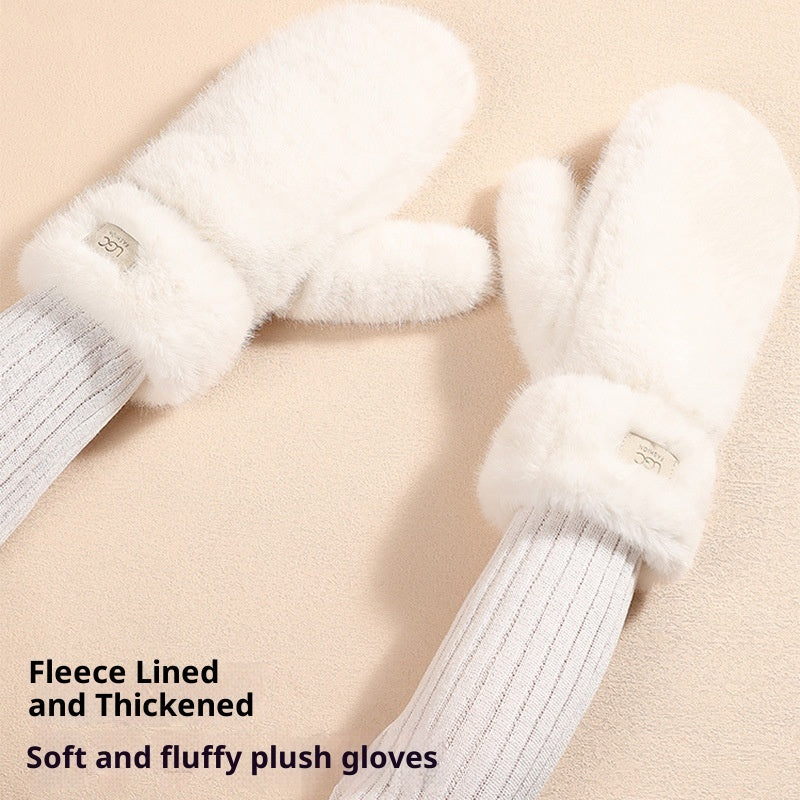 Plush Winter Warmth Fleece-lined Thickened Outdoor Cold-proof Windproof