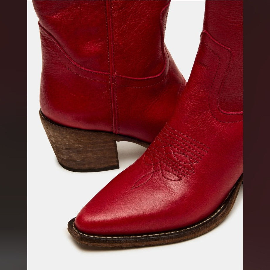 Plus-size Fashionable Embroidered Block-heel Thigh-high Womens Boots