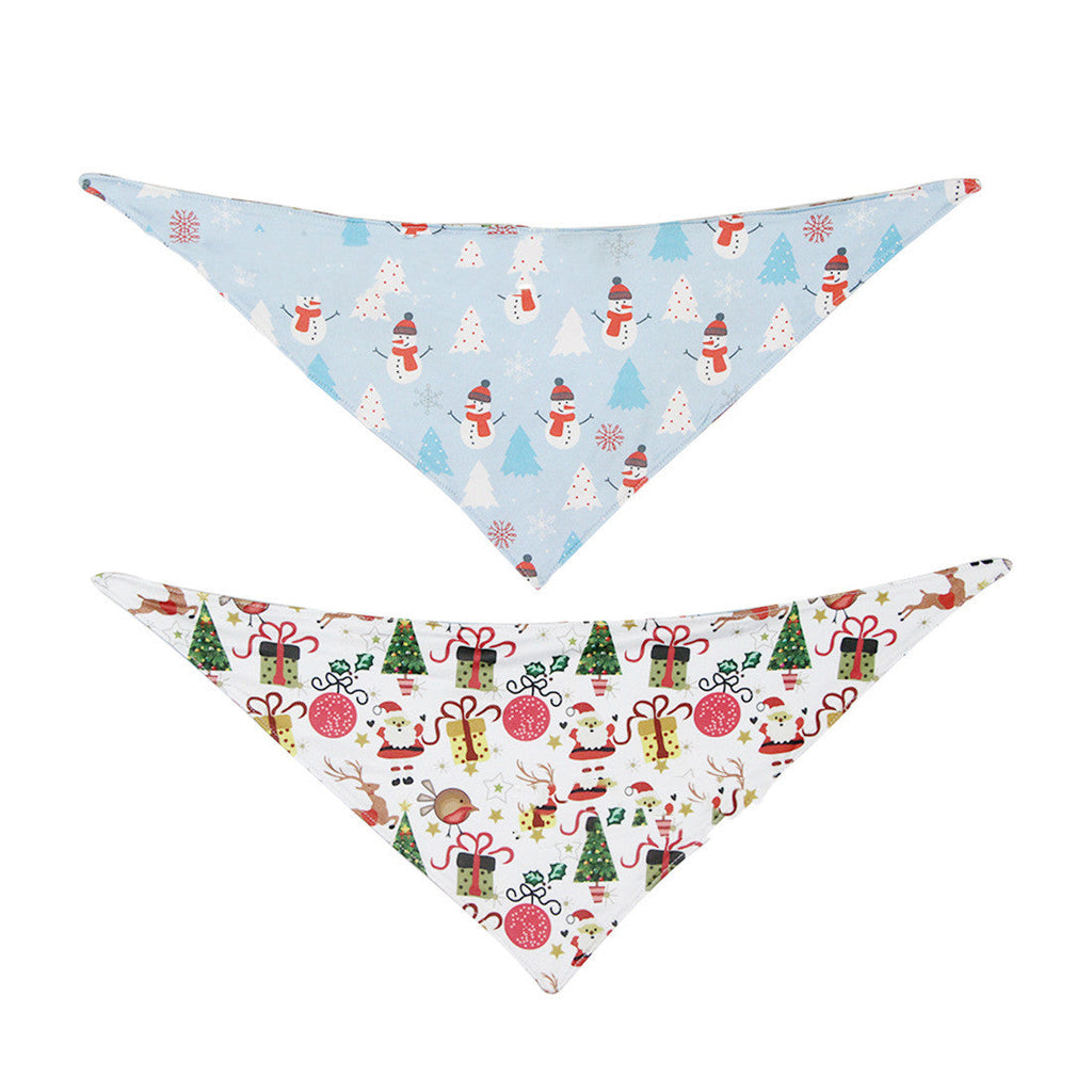 Pet Double-sided Saliva Towel Dog Triangle Scarf Pet Accessories