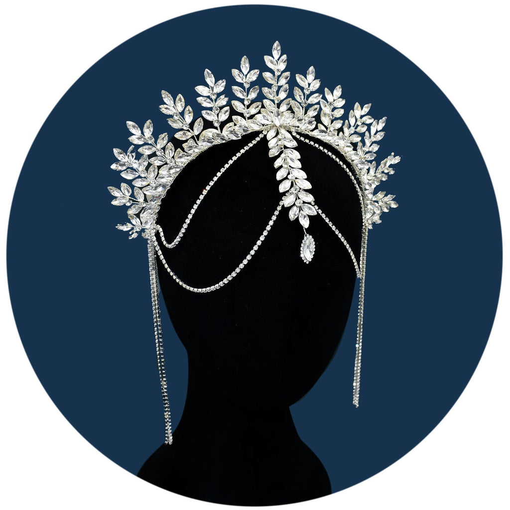 Bridal Rhinestone Wedding Gown Accessories Creative Hair-clipping Tassel Headband