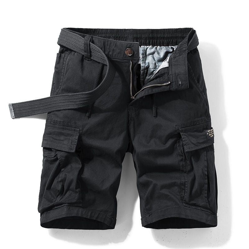 Army Green Cargo Shorts Men's Summer Japanese Style Cityboy Heavy Casual Pants Straight Vintage Pants