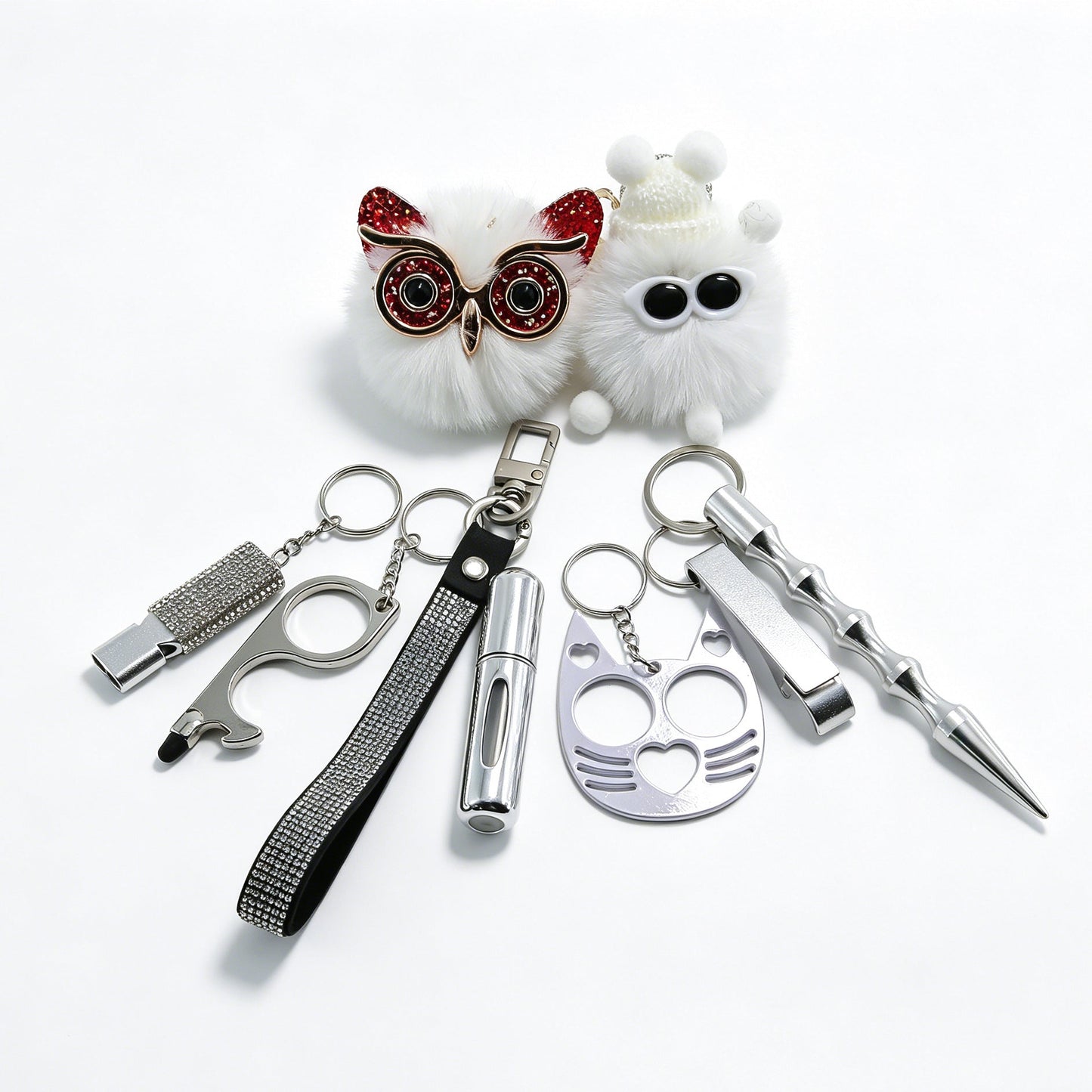 Ins Little Coal Ball Self-defense Keychain