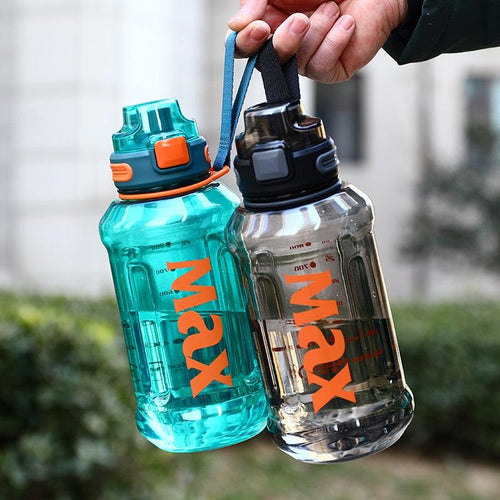 1.2 Liter Large Capacity Sport Water Bottle with Rope Durable Portable Gym Fitness Outdoor Drinking Plastic Bottles Eco-Friendly Plastic Cup Men's high Temperature Resistant Large Capacity Outdoor Portable Water Bottle Sports Fitness Water Bottle