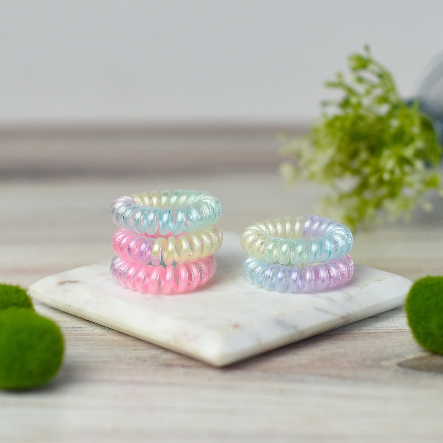 Medium Hair Coil Set in Rainbow Ombre