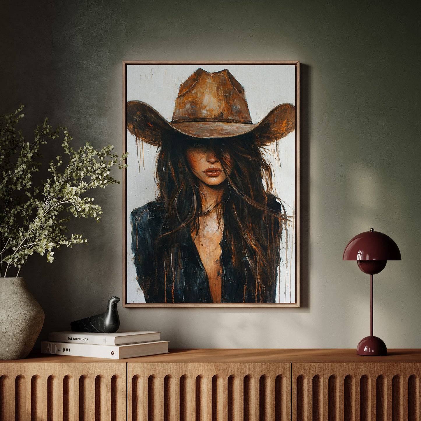 Whiskey Dust – Kühner Western-Cowgirl-Druck