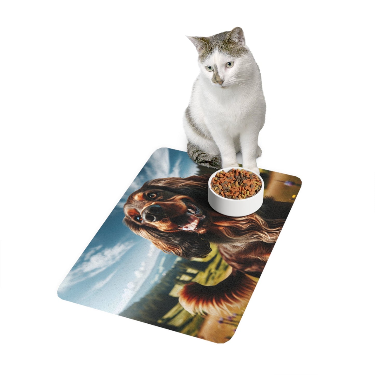 Tapis antidérapant pour animaux de compagnie – Tapis d'alimentation étanche pour chiens