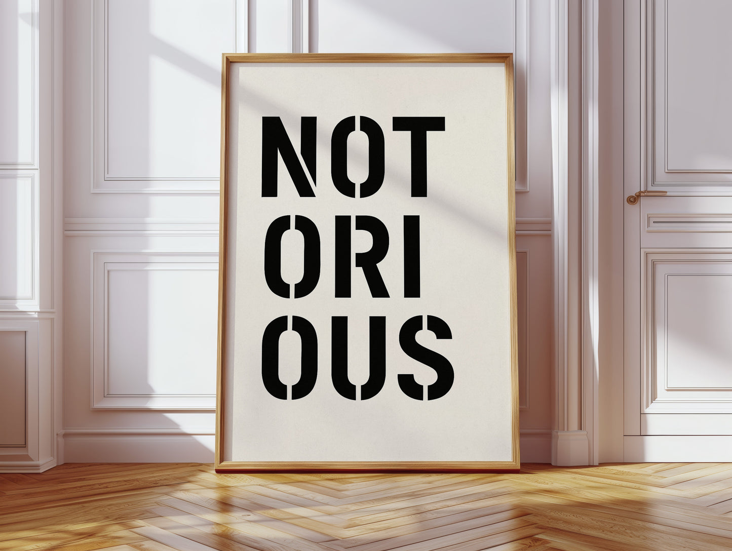 Notorious Bold Stencil Typografie-Druck