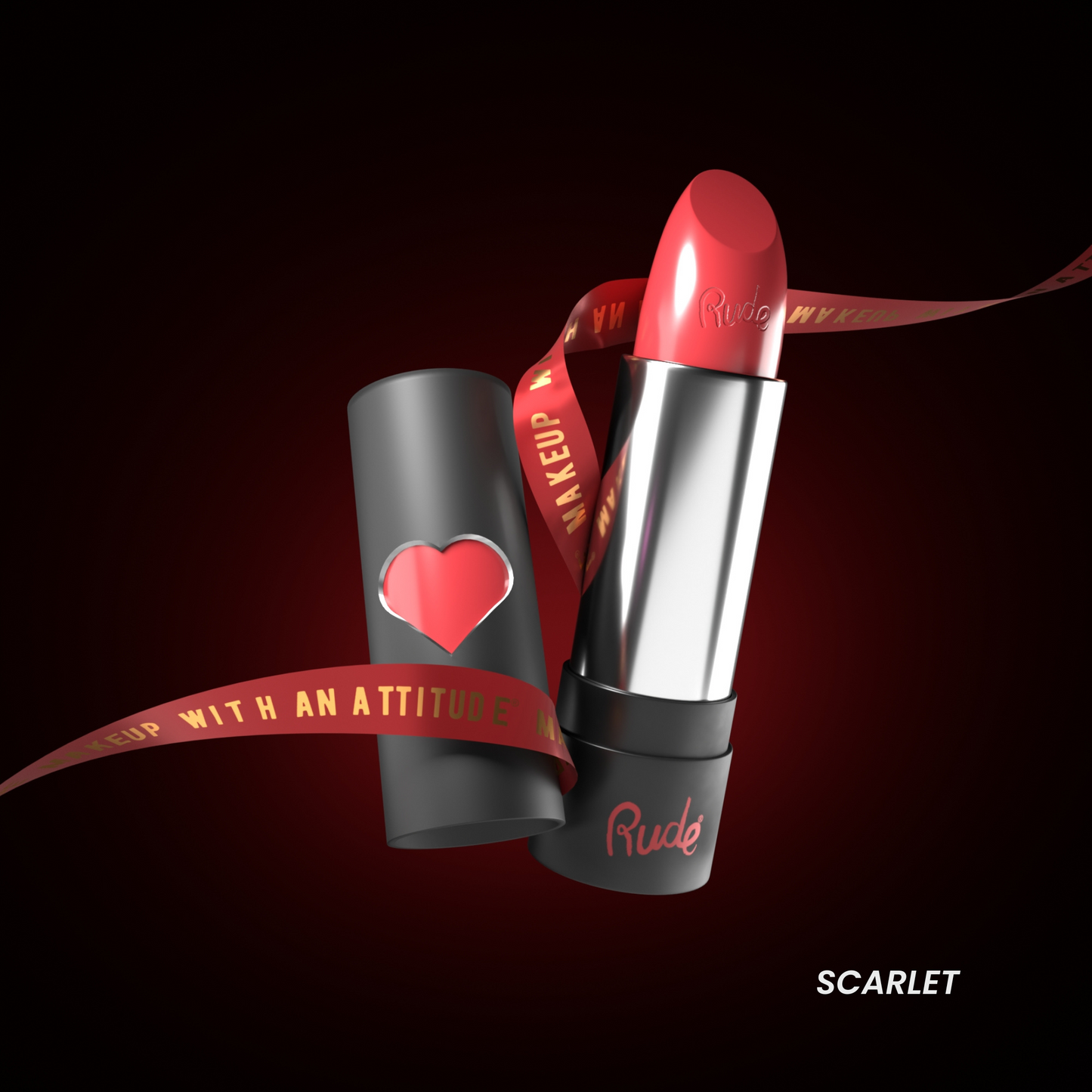 RUDE Hydro Shine Feuchtigkeitsspendender Lippenstift - Scarlet