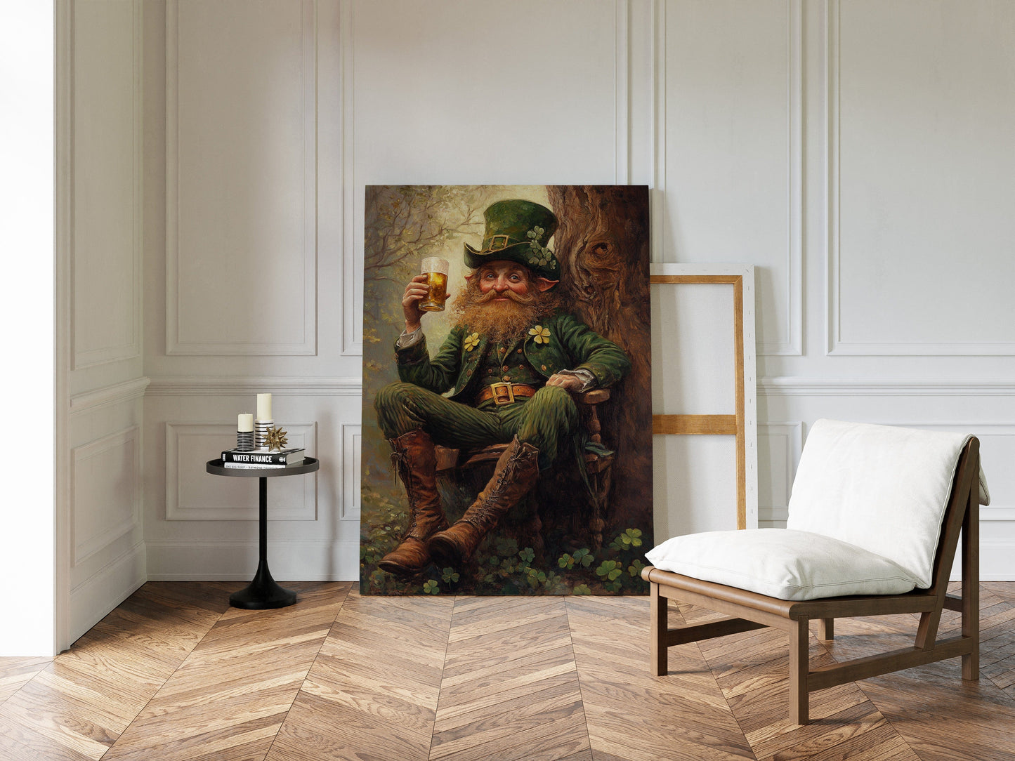 Le lutin chanceux : toile murale sur le folklore irlandais