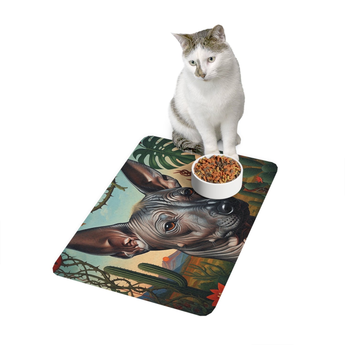 Tapis antidérapant pour animaux de compagnie – Tapis d'alimentation étanche pour chiens