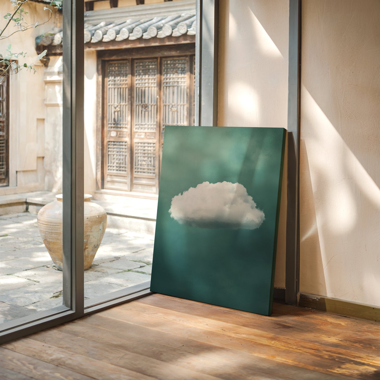 Nuage doux sur ciel écume de mer