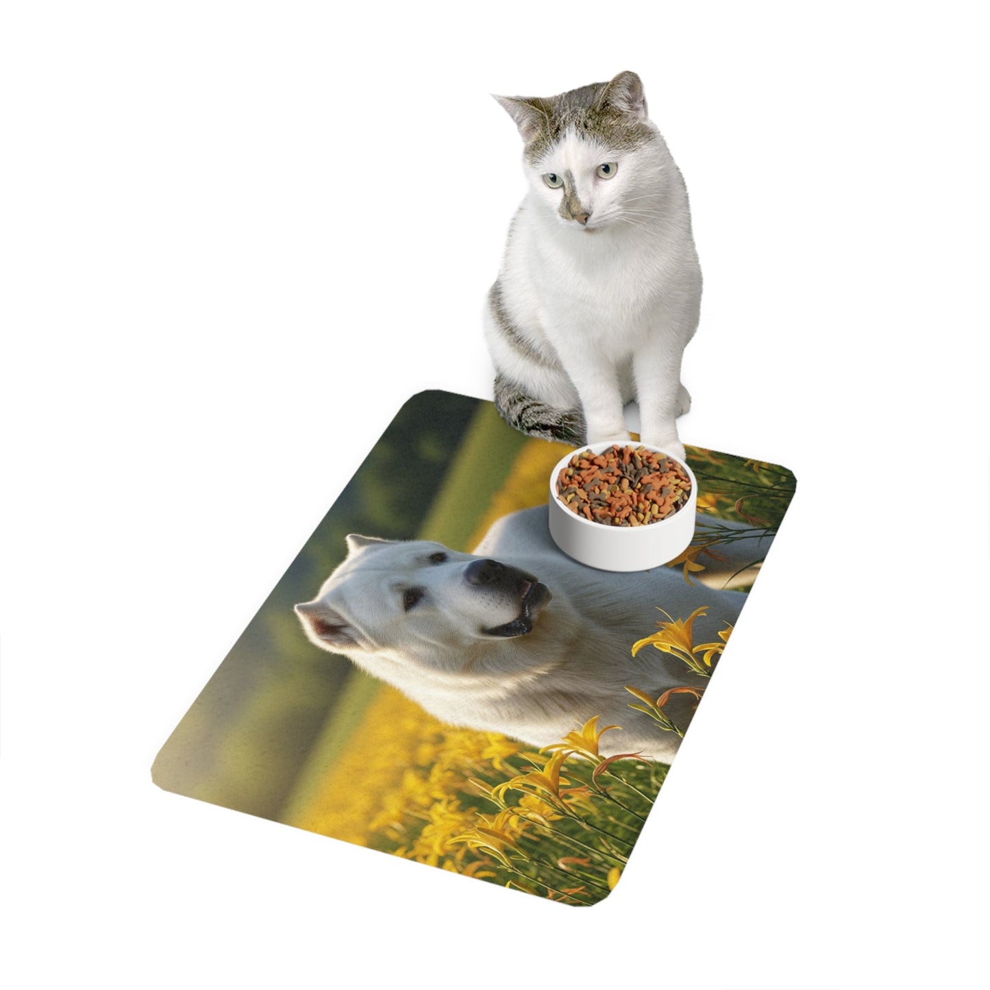 Tapis antidérapant pour animaux de compagnie – Tapis d'alimentation étanche pour chiens