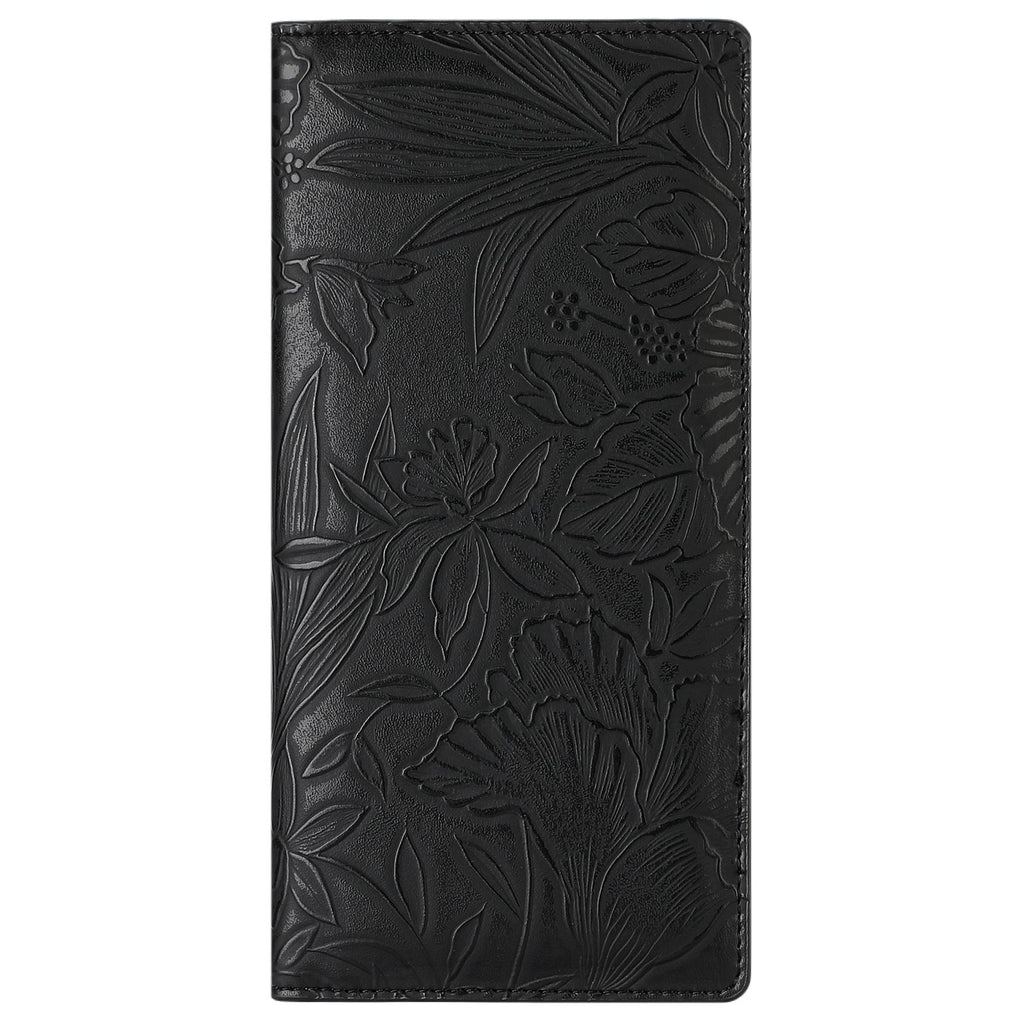 Floral Carved Womens Long Wallet With Embossed Pattern