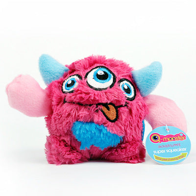Knock-resistant teeth beautiful velvet bouncy ball vocal toy clean teeth high-elastic pet bouncy ball