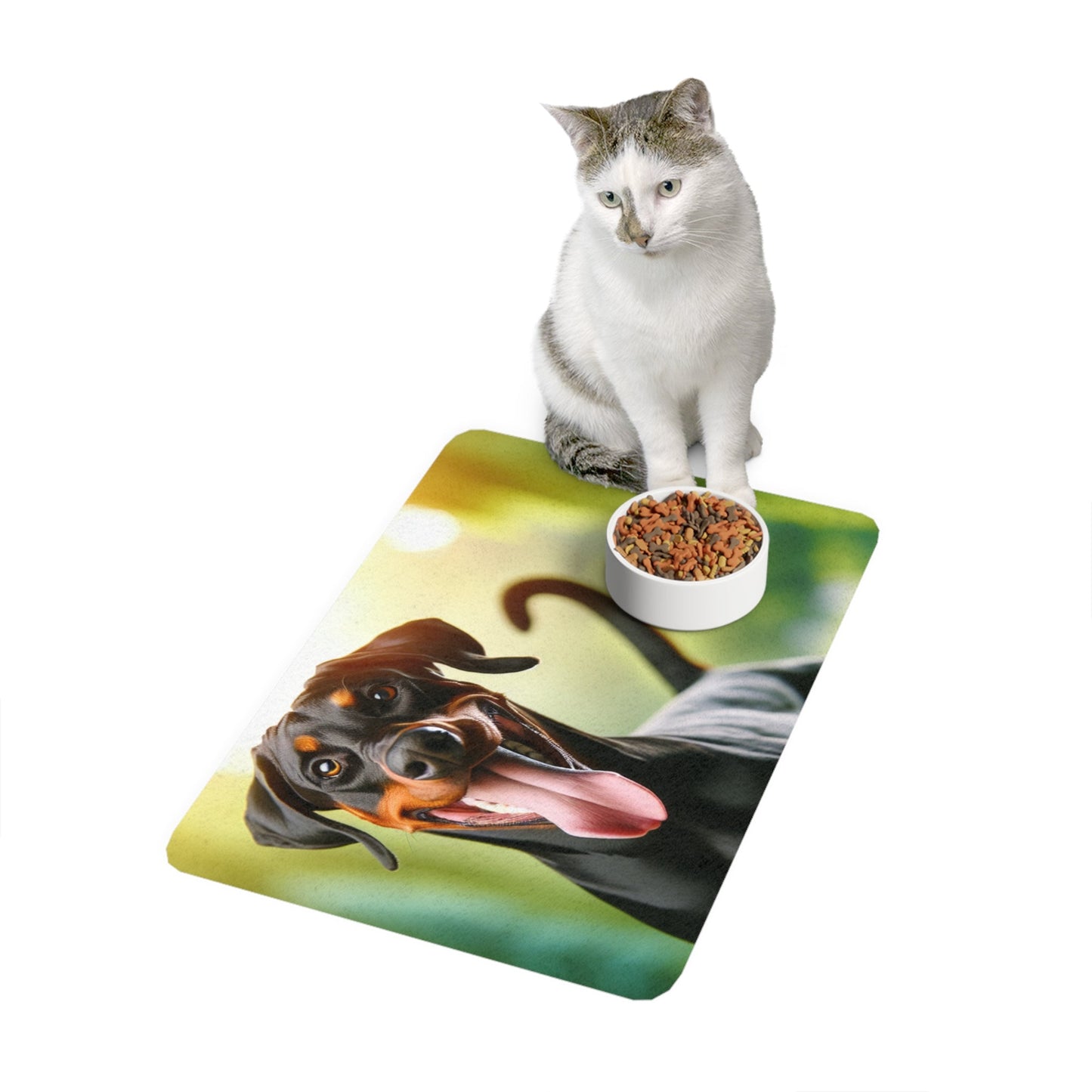 Tapis antidérapant pour animaux de compagnie – Tapis d'alimentation étanche pour chiens