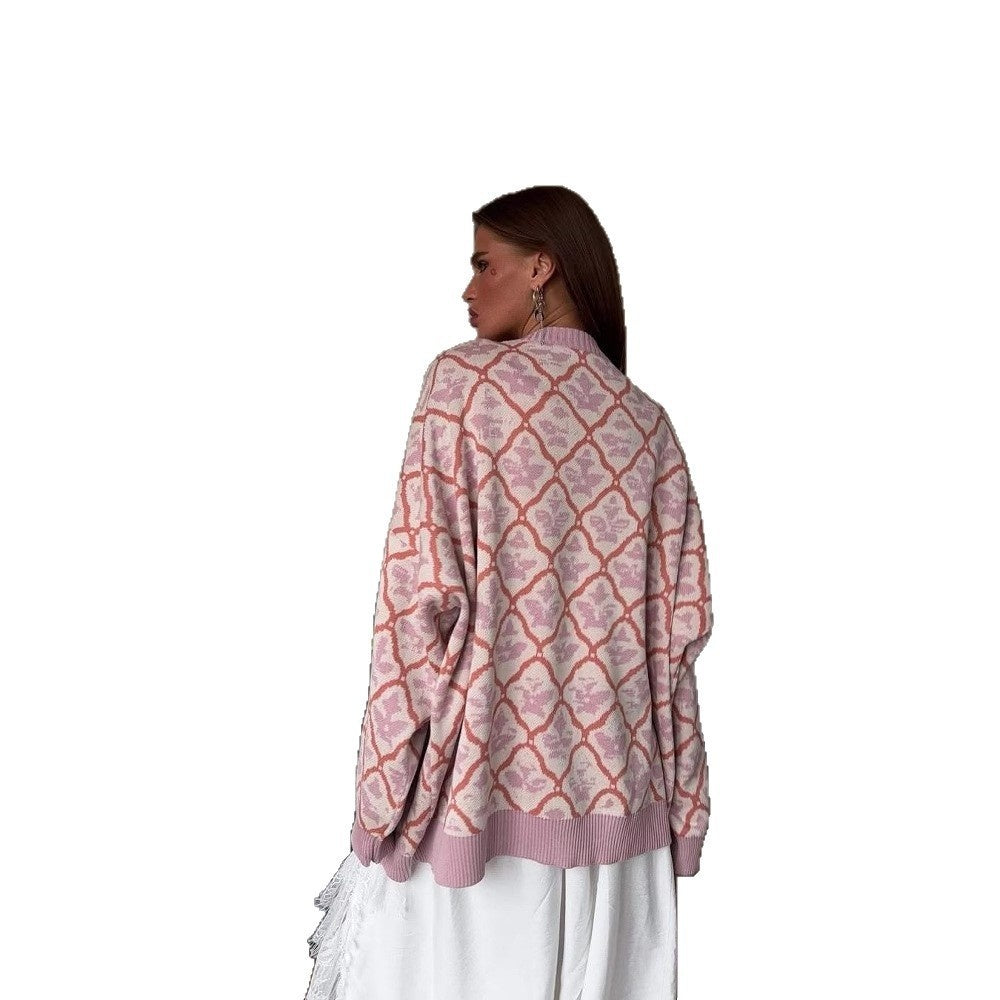 Womens Niche Laid-back Casual Pullover Sweater