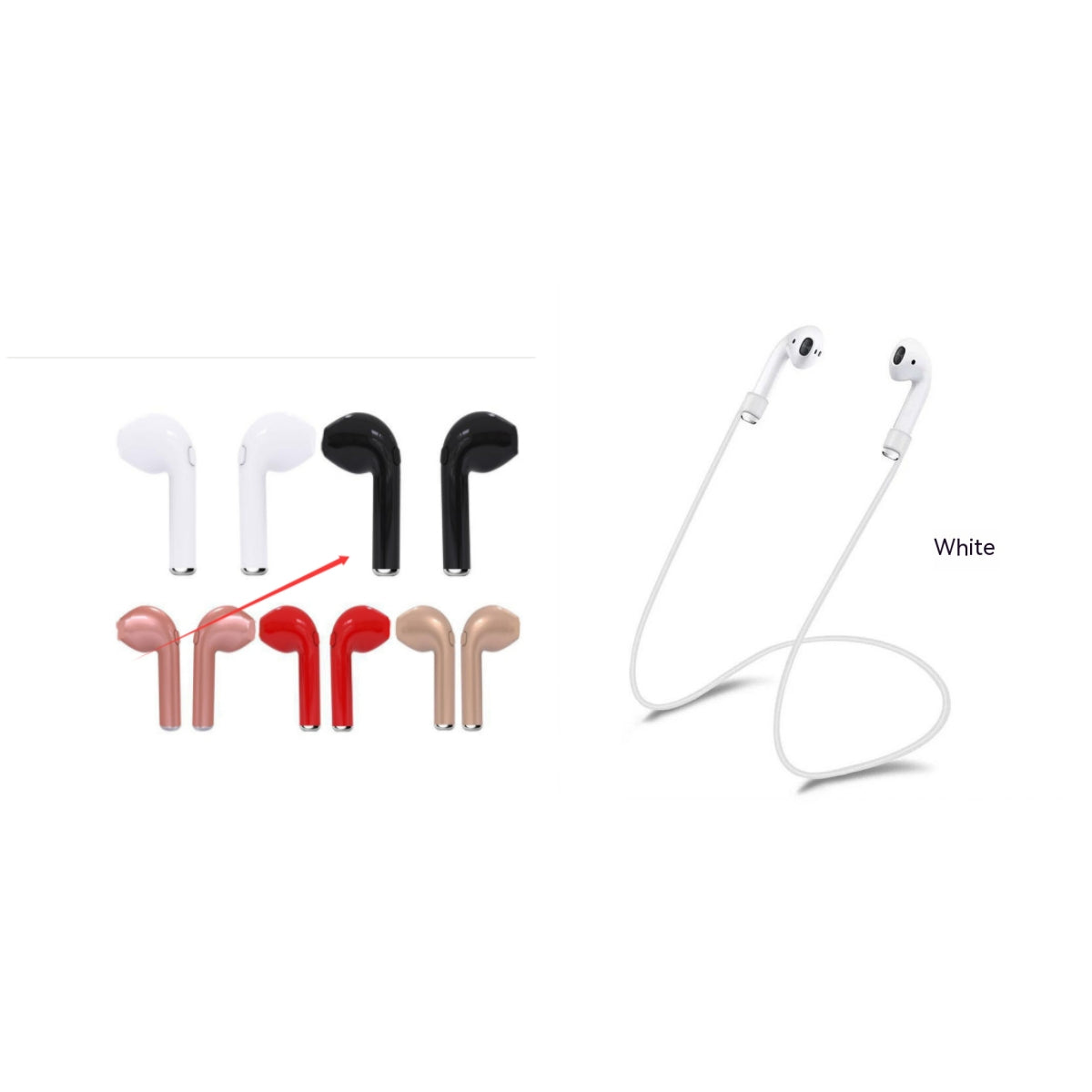 Wireless Bluetooth Earphone Earbuds Head With Mic with cables for all phones