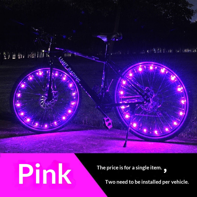 20 LED Bike Cycling Rim Lights Wheel Spoke Light String Strip Lamps Waterproof Bicycle Light Decoration Accessories Waterproof LED Bike Spoke Lights For Adult Bike Beautiful Night Bike Decoration