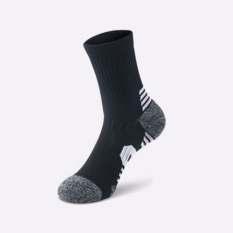Men's Basketball Socks Mid-calf Length With A Terry-cloth Sole