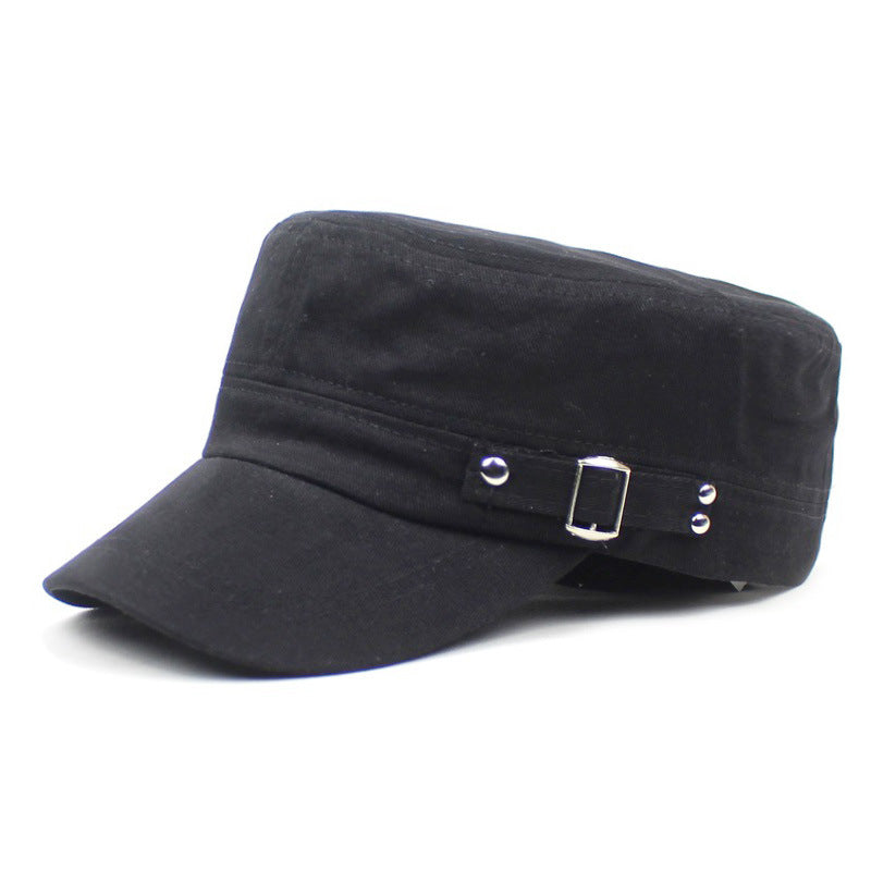 Mens Cotton Flat-brim Baseball Cap