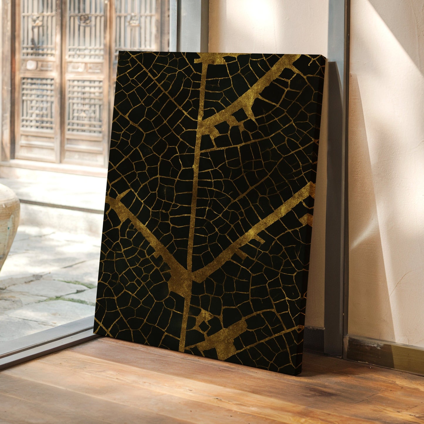 Gilded Leaf Veins
