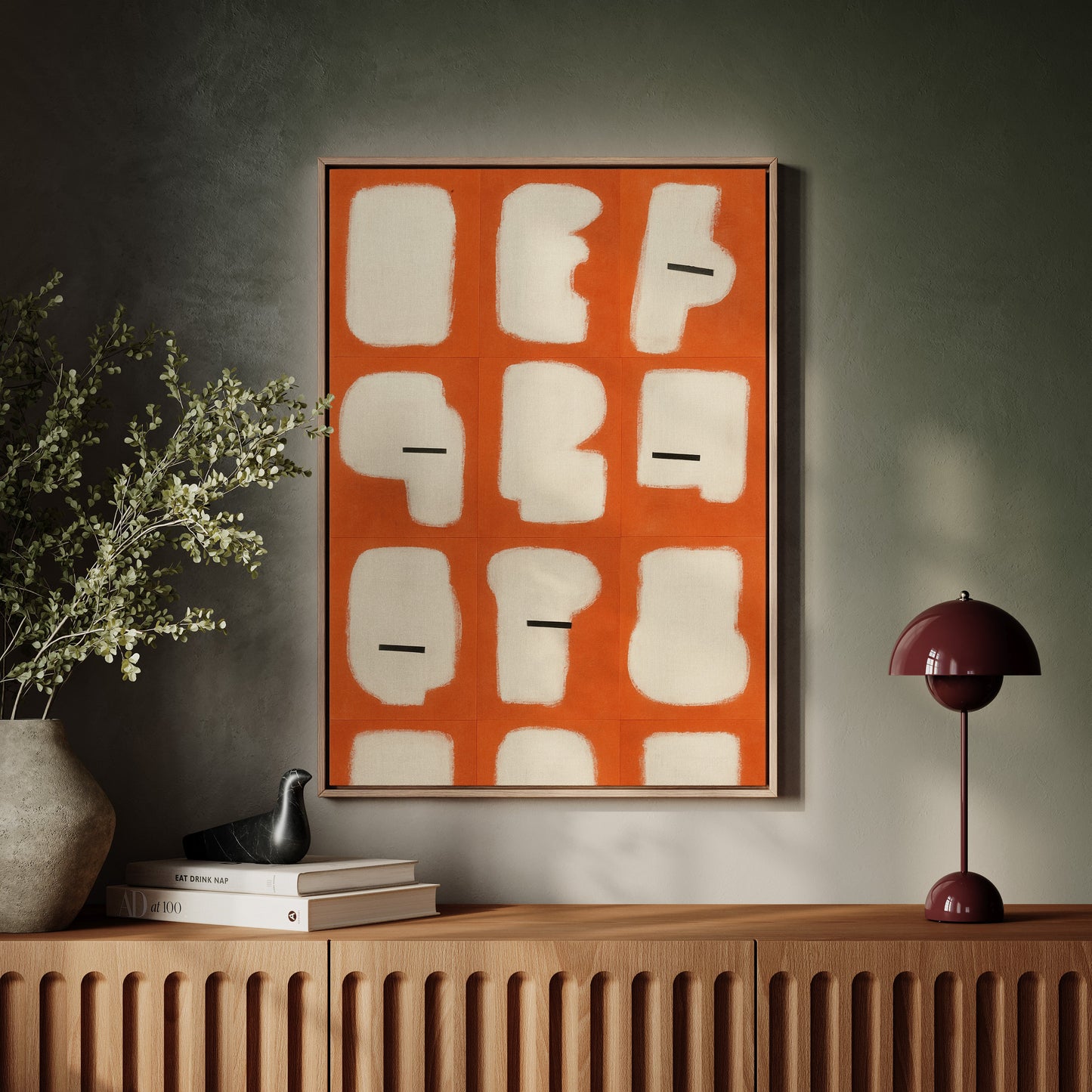 Minimal Shapes on Burnt Orange Grid