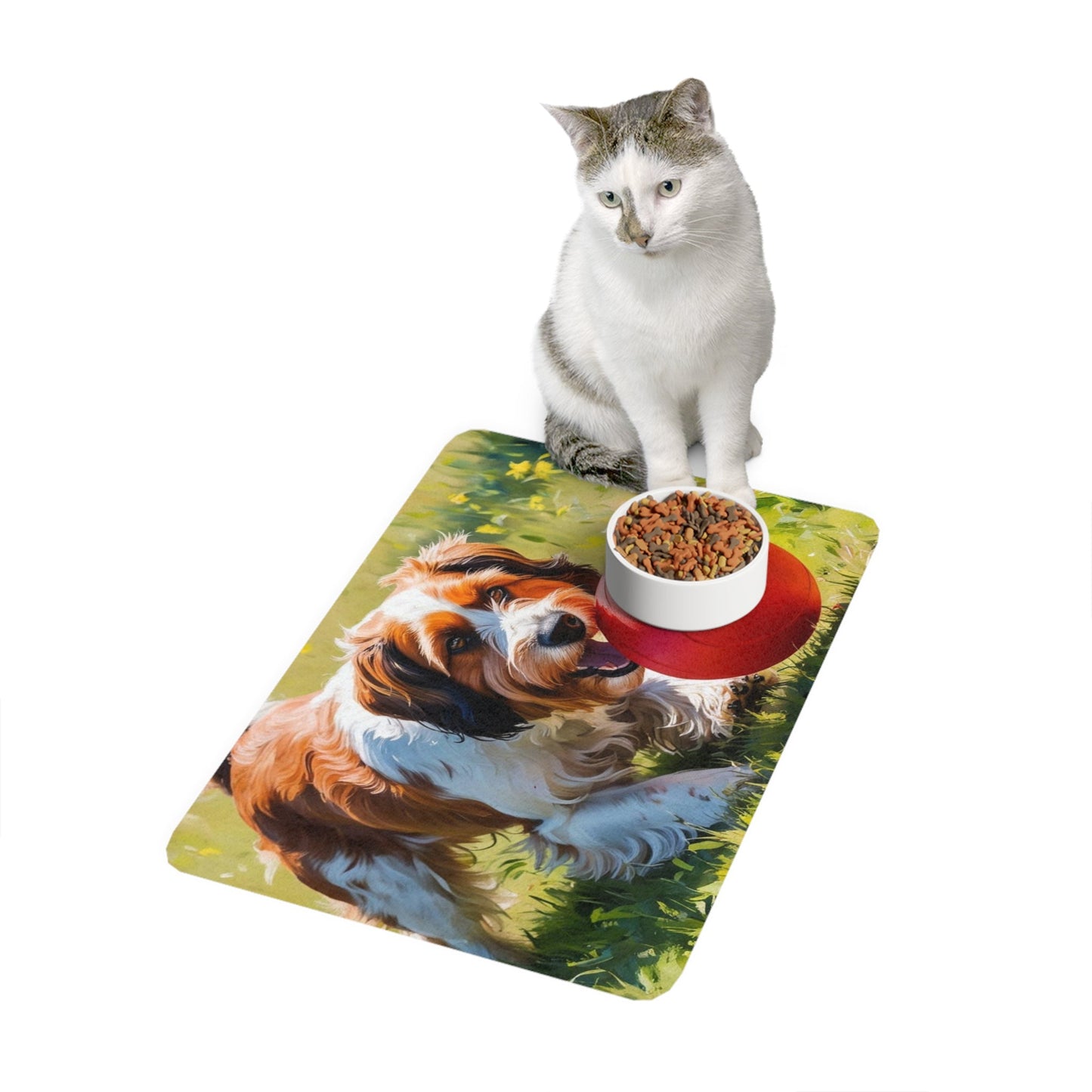 Tapis antidérapant pour animaux de compagnie – Tapis d'alimentation étanche pour chiens