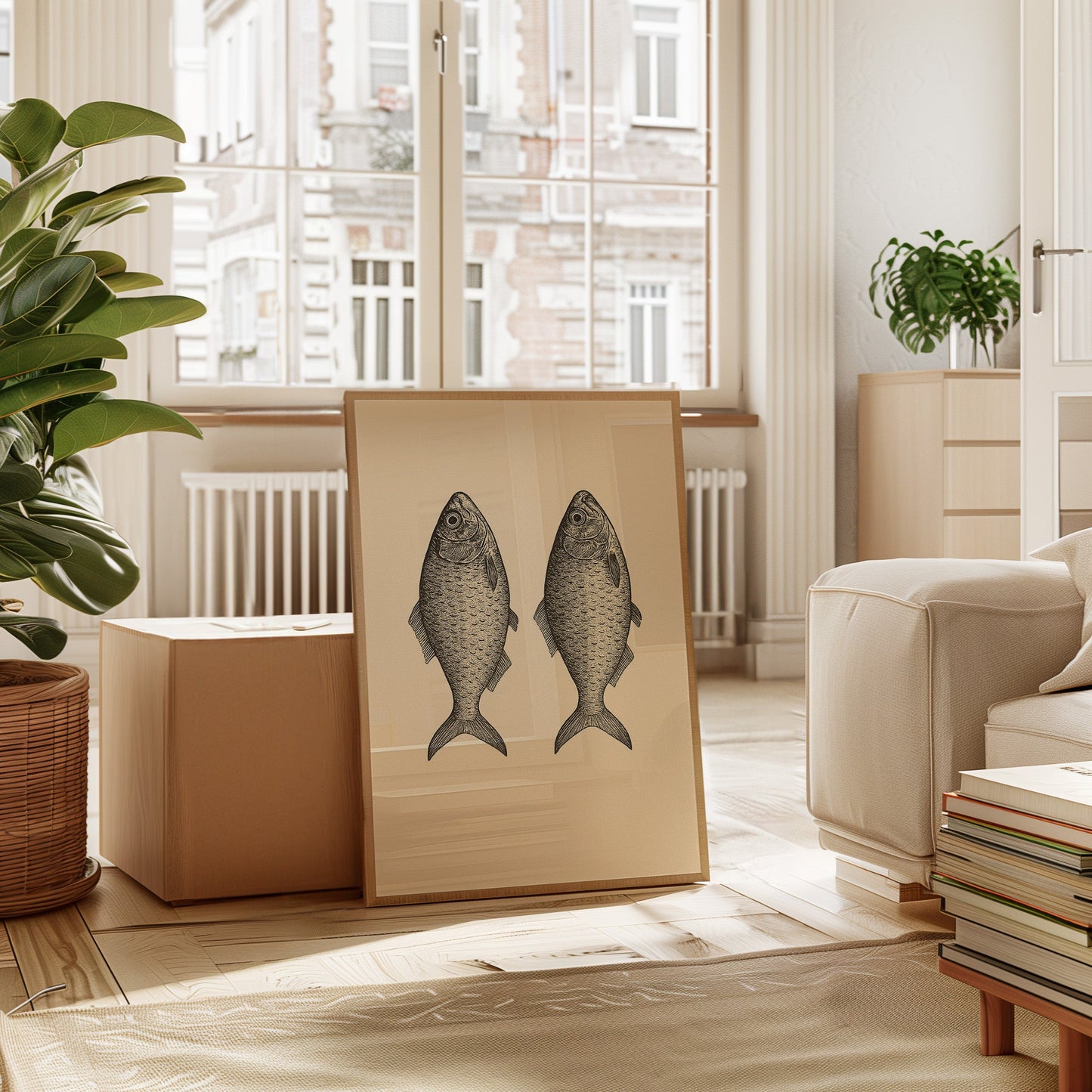 Two Fish Vintage Loaves and Fishes Symbol