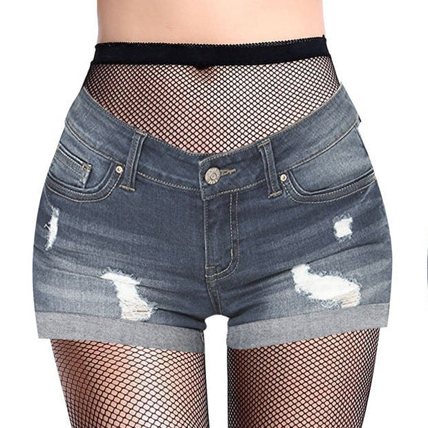 Lingerie Fishnet Stockings Mesh Hollow Out Bodysuit Pajamas Shorts Uniform Temptation