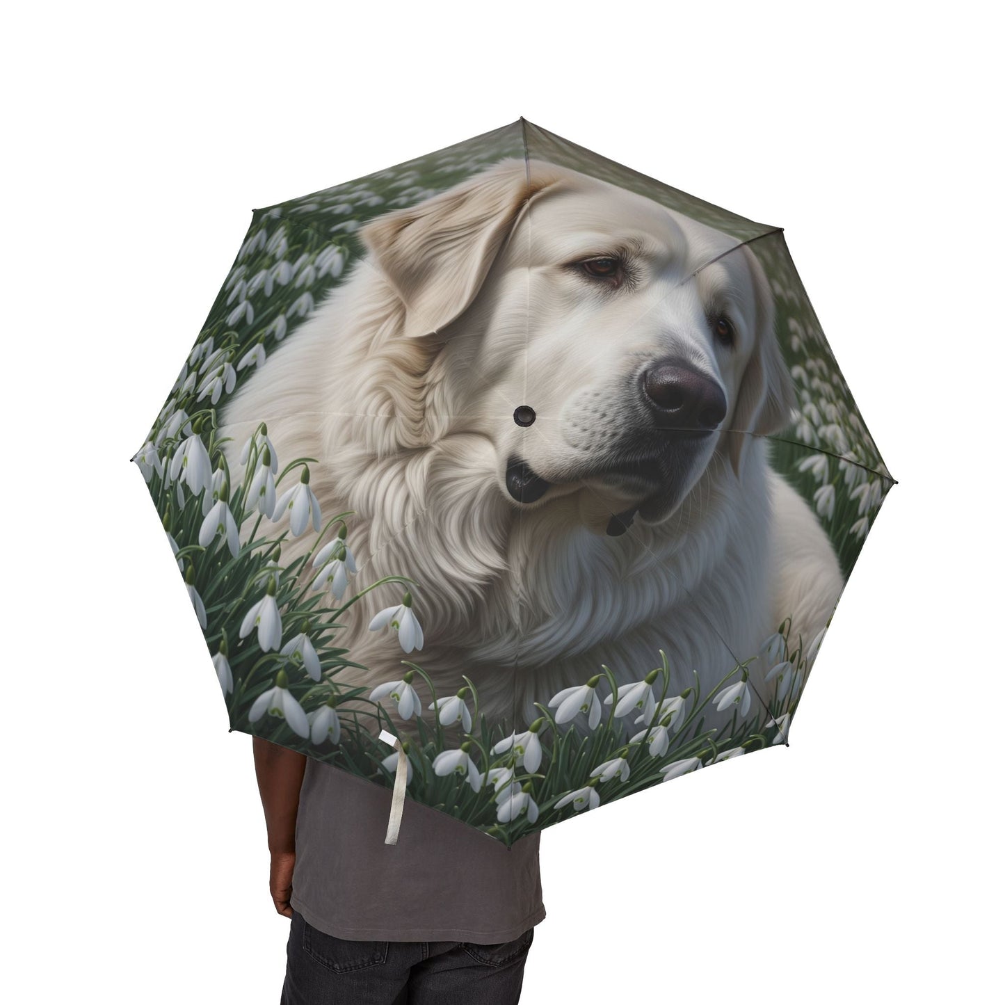 122 cm halbautomatischer Regenschirm – winddichter großer Reise-Regenschirm