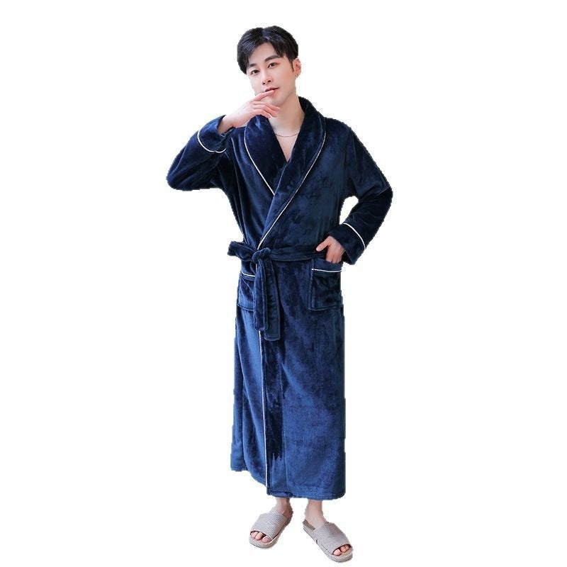 Double-sided Fleece Loose-fitting Nightgown Loungewear