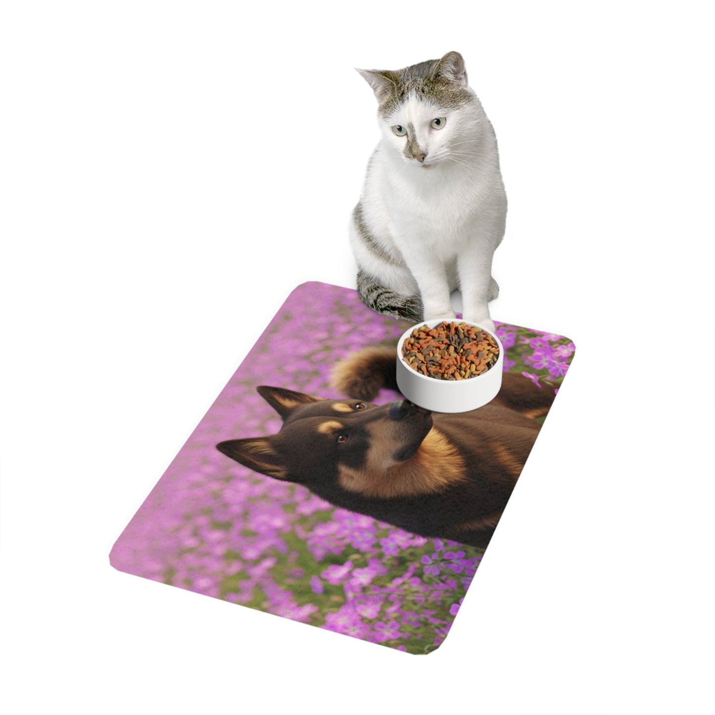 Tapis antidérapant pour animaux de compagnie – Tapis d'alimentation étanche pour chiens