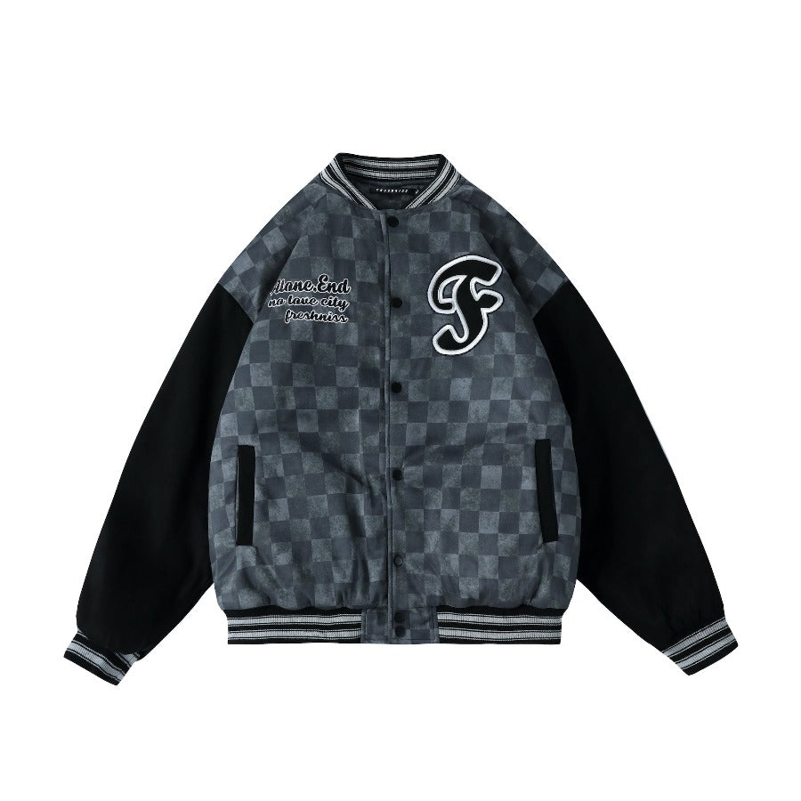 Blouson bomber à carreaux pour l'hiver