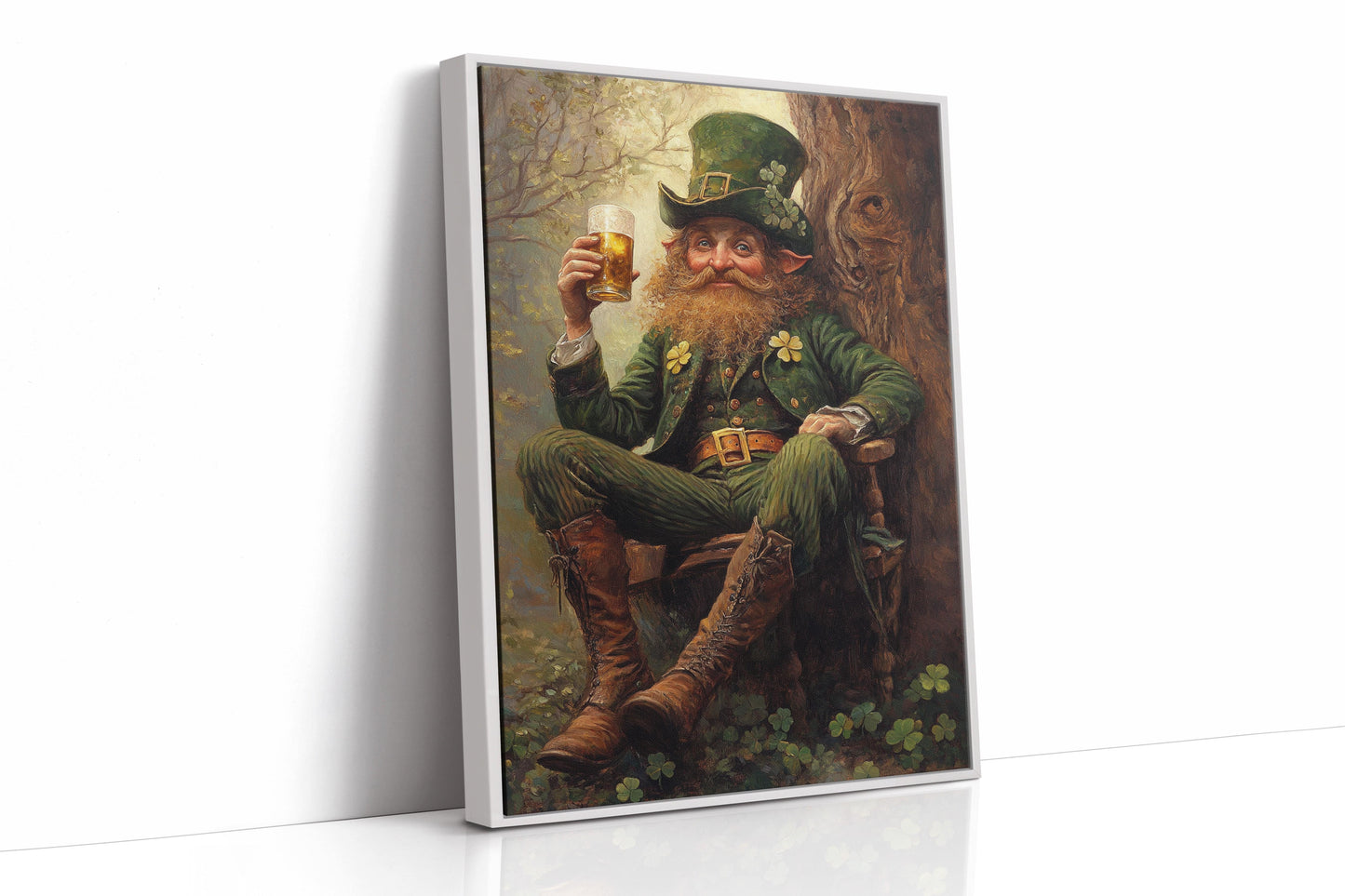 Le lutin chanceux : toile murale sur le folklore irlandais