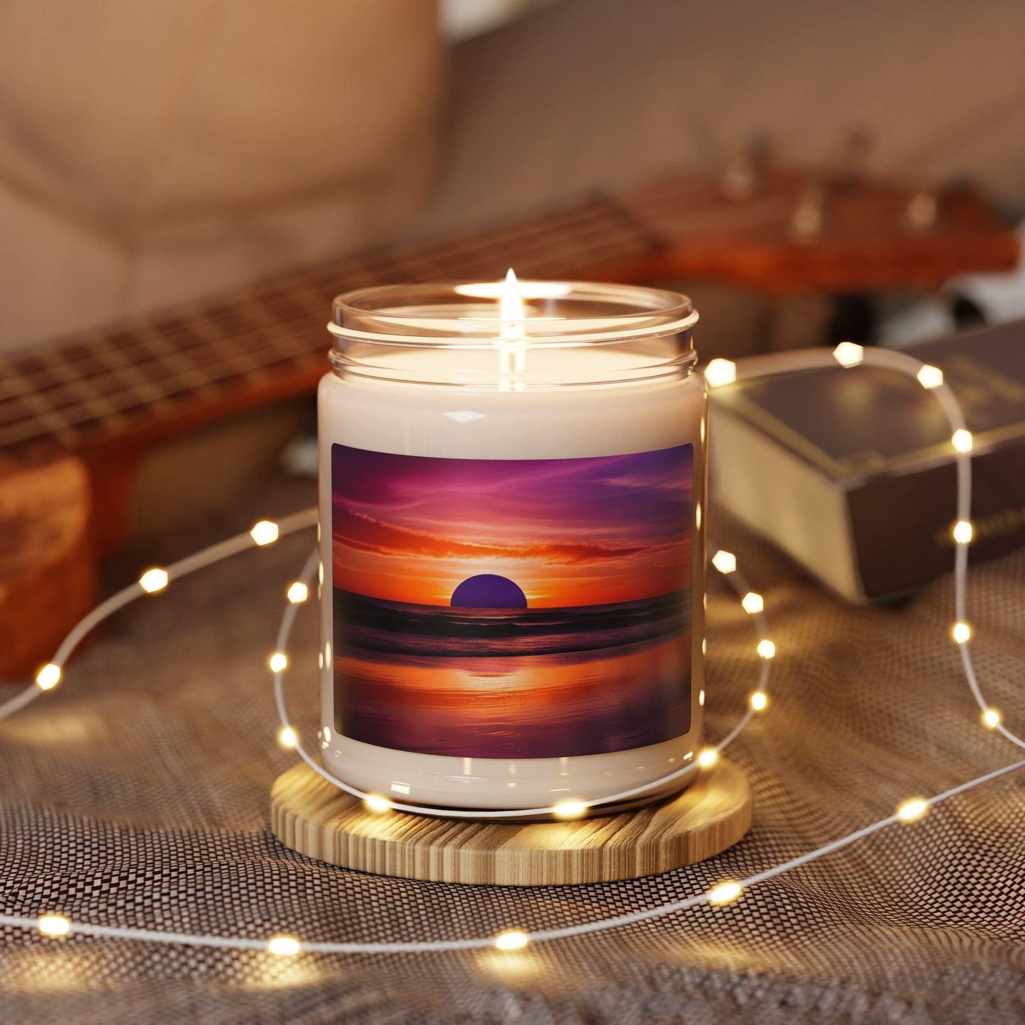 Bougie parfumée en cire de soja avec pot en verre