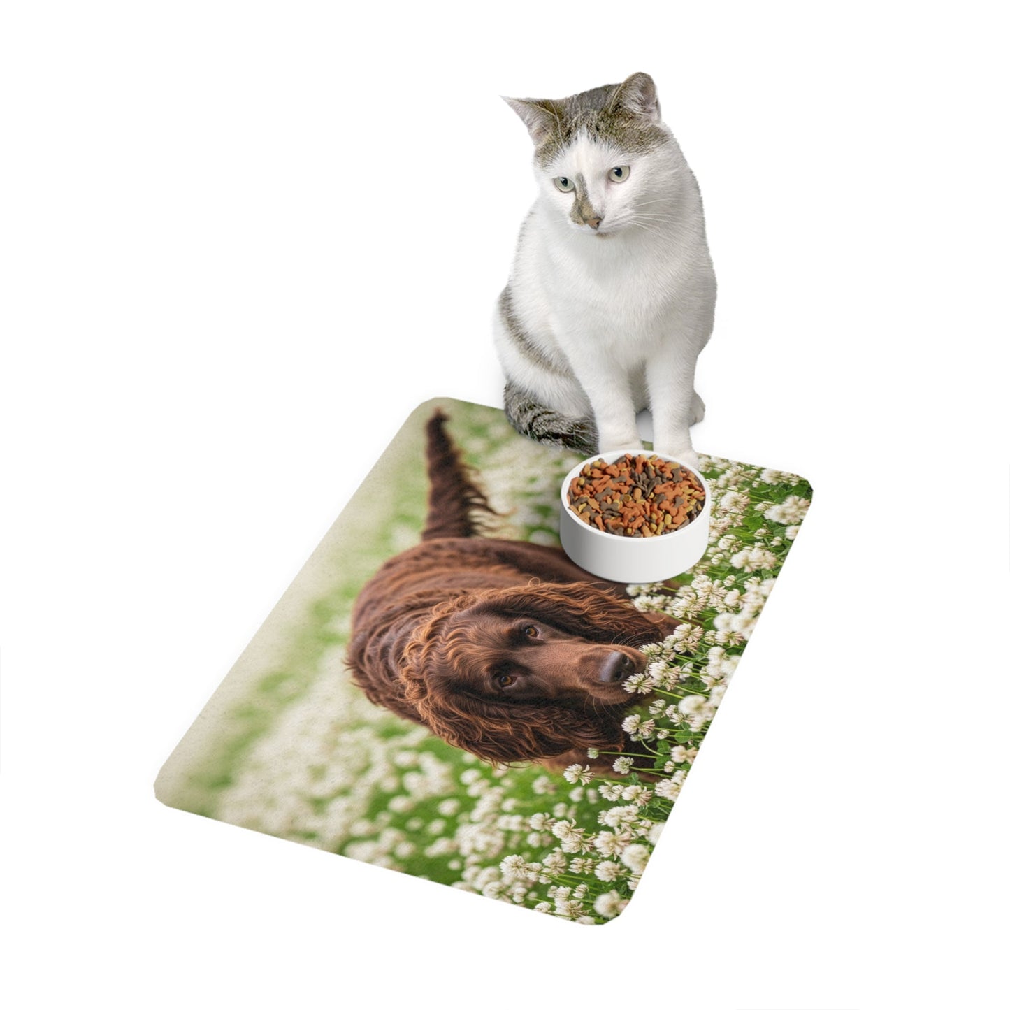 Tapis antidérapant pour animaux de compagnie – Tapis d'alimentation étanche pour chiens