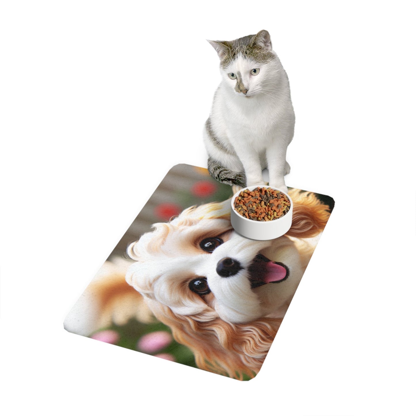 Tapis antidérapant pour animaux de compagnie – Tapis d'alimentation étanche pour chiens