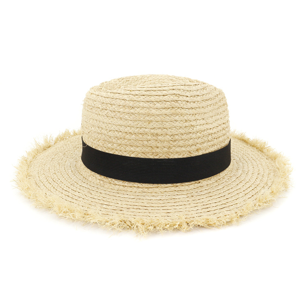 Handmade Crochet Straw Hat Sun Shade Proof Fisherman Hat, Crochet Straw HatFisherman HatHandmade HatHat Sun Shade Proof