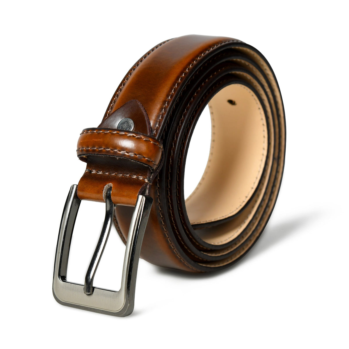Ceinture en cuir marron Eclipse Walnut