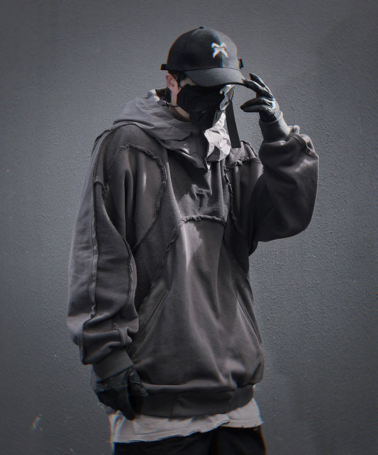 Sweat à capuche HiH56 gris NX